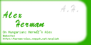 alex herman business card